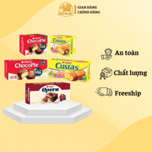 Bánh Chocopie và Bánh bông lan Custas Orion truyền thống
