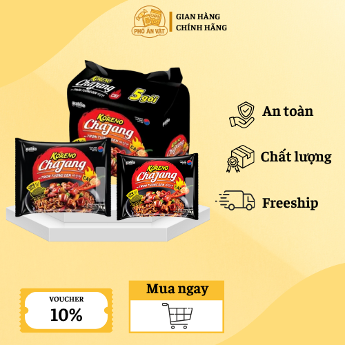 Mì Tương Đen Hàn Quốc – Lốc 5 Gói (Đậm vị, dễ nấu, ngon chuẩn vị)